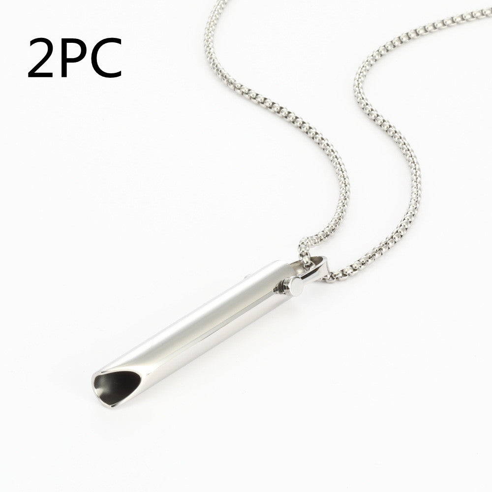 Adjustable Breathing Relieve Pressure Ornament Stainless Steel Decompression Necklace