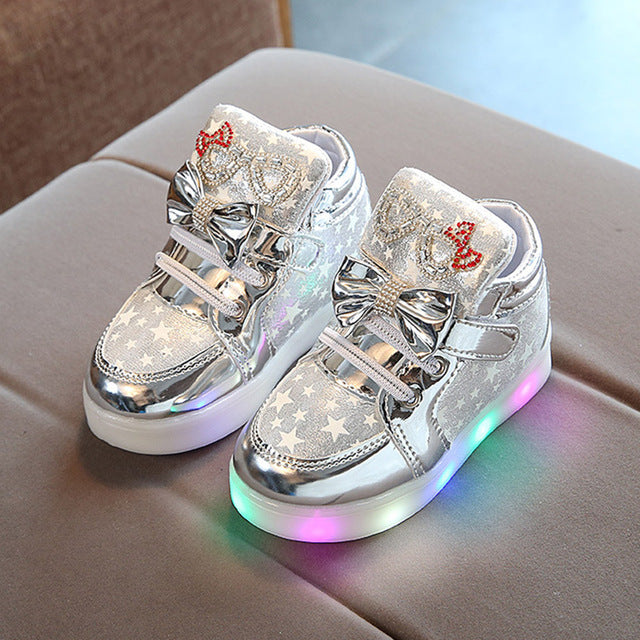 Toddler Baby Shoes Fashion Sneakers For Children Girl Boys Star Luminous Child Casual Colorful Light Shoes Sneakers