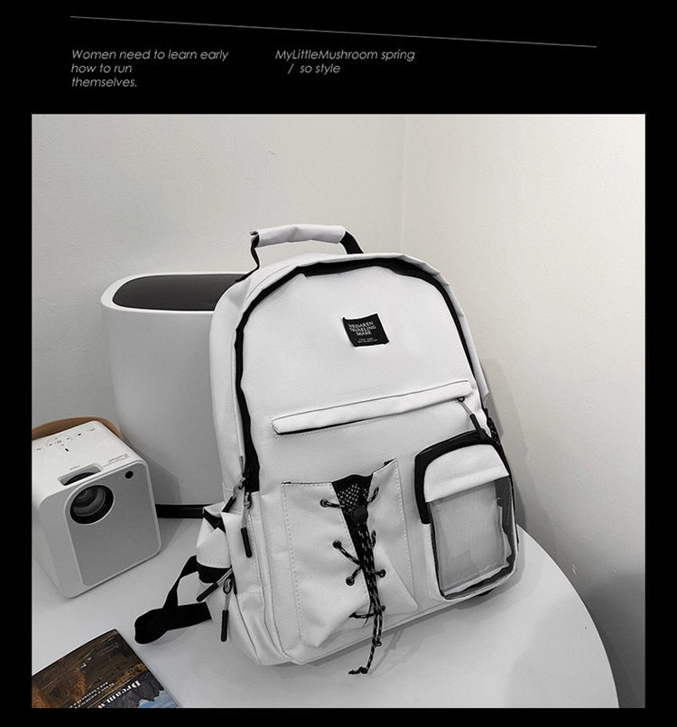 Ins Cool High School College Student Trend Brand Backpack Girl Casual Large Capacity Backpack Junior High School Bag Men