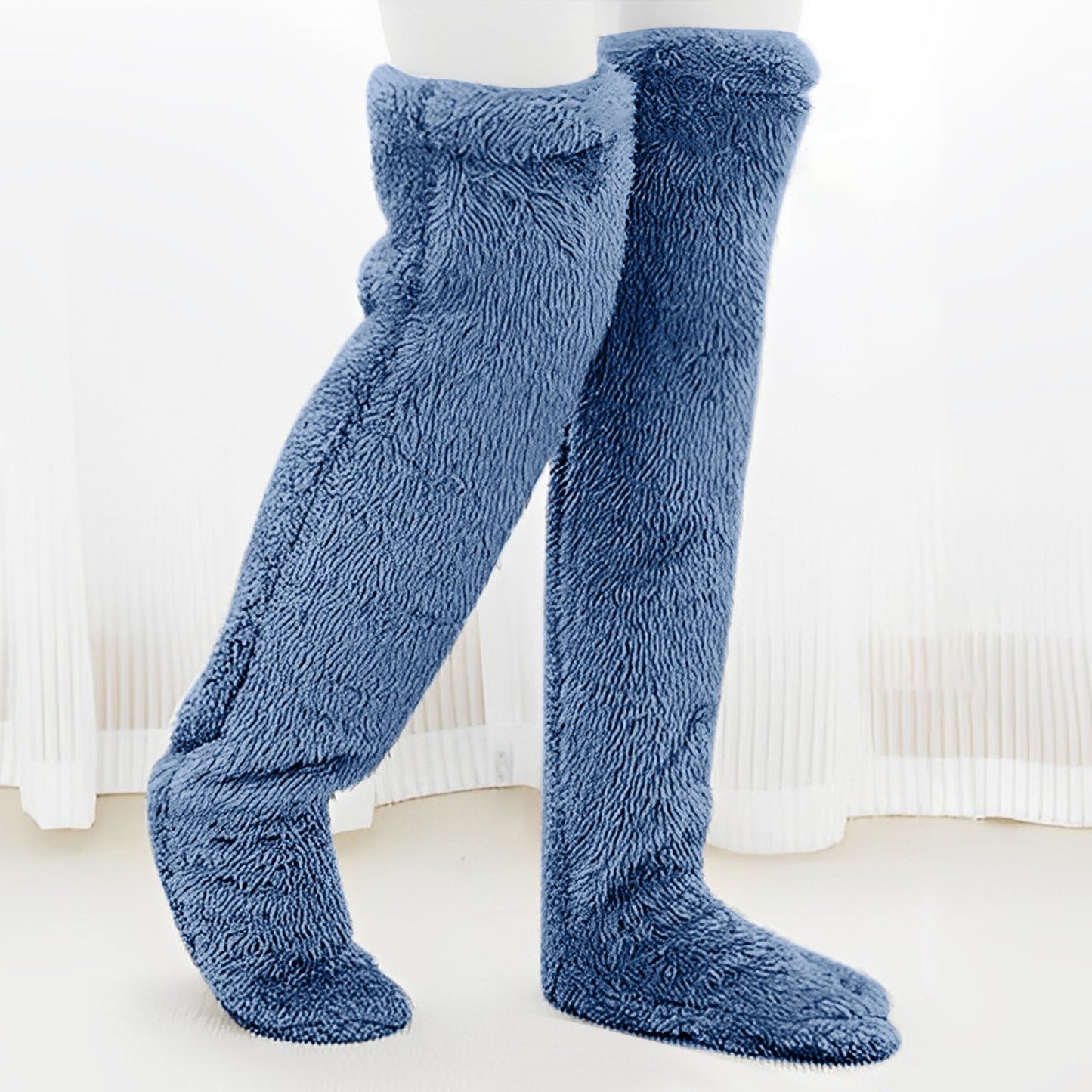 Thick leg warmers, knee pads, warm plush pants, long leg exposed socks