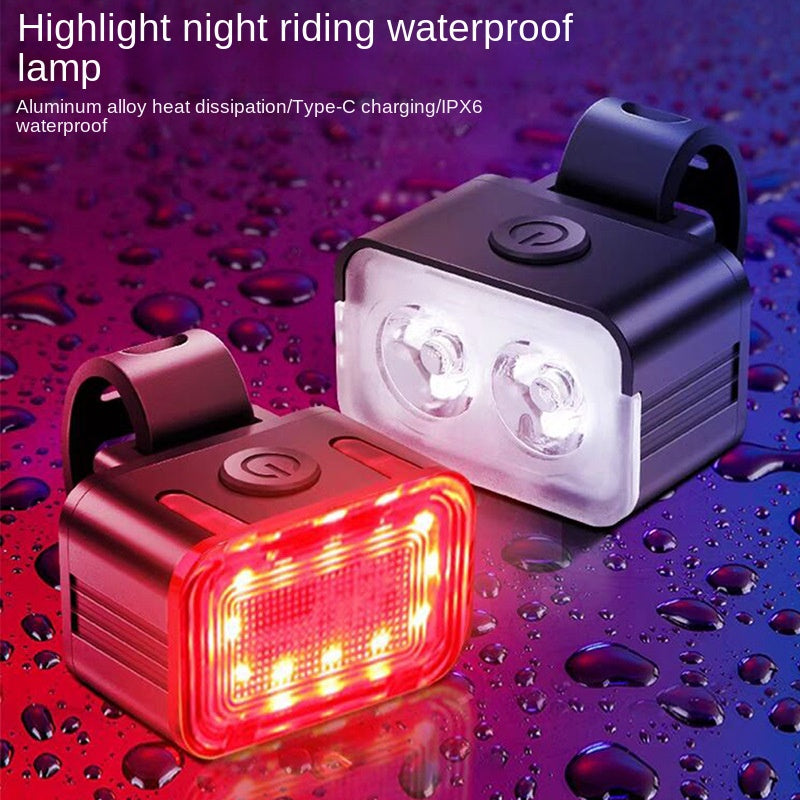 Bicycle lights, headlights, strong lights, night riding lights, taillights, mountain bikes, road bikes, children's charging, rainproof bike lights, cycling lights