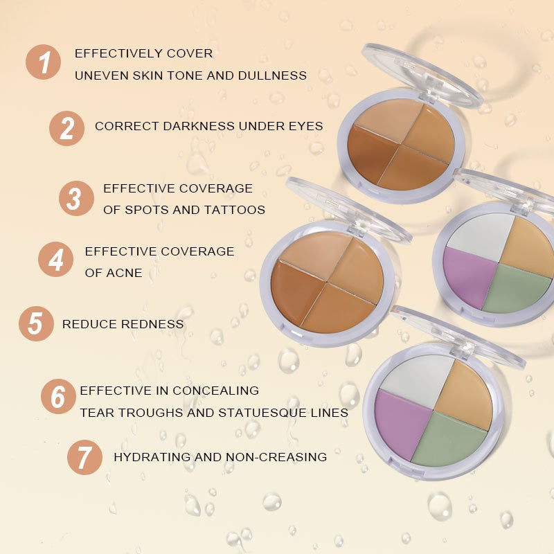 O'CHAINFour-color concealer set to cover spots, acne, dark circles, tear trough concealer