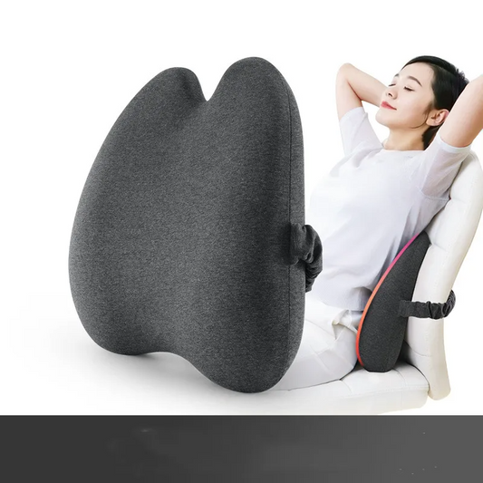 Lab Extra Dense Lumbar Pillow - Patented Ergonomic Multi-Region Firm Back Support for Lower Back Pain Relief - Lumbar Su