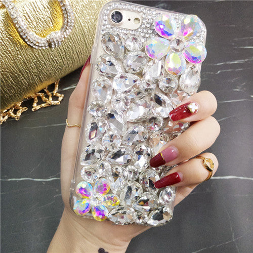 Rhinestone Crystal Diamond Fox and Crown Soft Back Phone Case Cover For iPhone Xs Max 7 8 Plus 6 6s Plus 5 5S SE