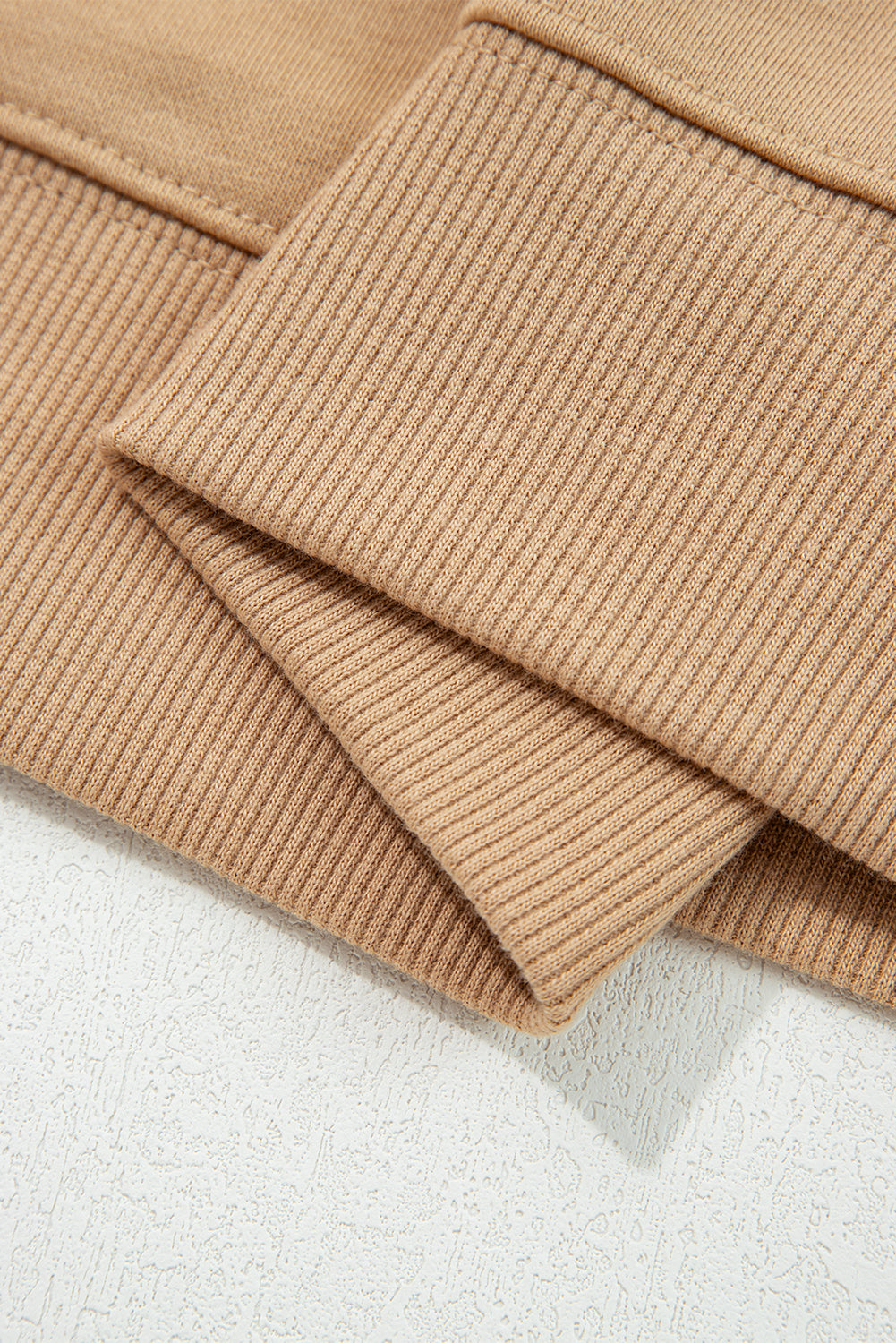 Coffee Varsity Striped Detail Drop Shoulder Oversized Sweatshirt