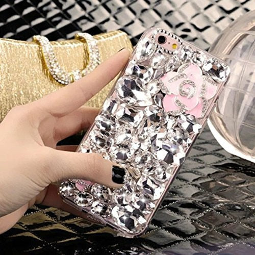 Rhinestone Crystal Diamond Fox and Crown Soft Back Phone Case Cover For iPhone Xs Max 7 8 Plus 6 6s Plus 5 5S SE