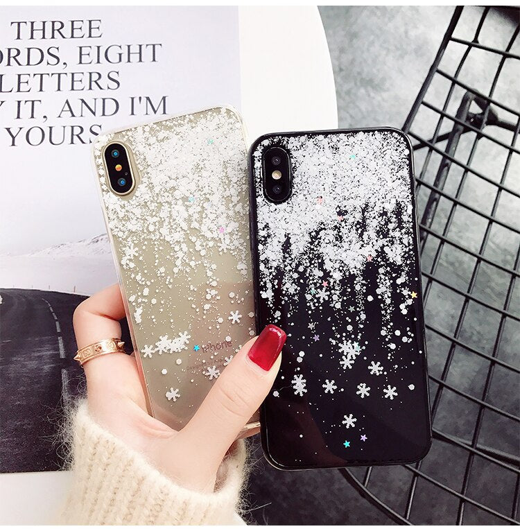 Snow Flower Soft Silicone Case For iPhone X XR Xs Max Stars Girl Cases Cover For iPhone 7 8 6 6s Plus