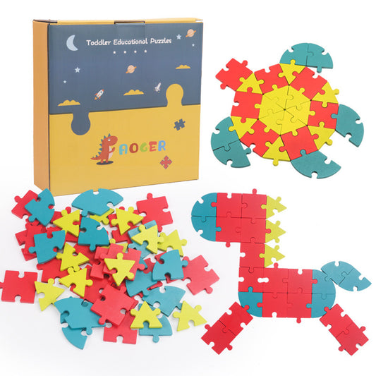 Buckle creative fun puzzle for children's early education puzzle, geometric shapes, numbers and letters, versatile puzzle board