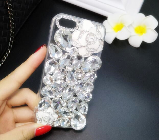 Rhinestone Crystal Diamond Fox and Crown Soft Back Phone Case Cover For iPhone Xs Max 7 8 Plus 6 6s Plus 5 5S SE