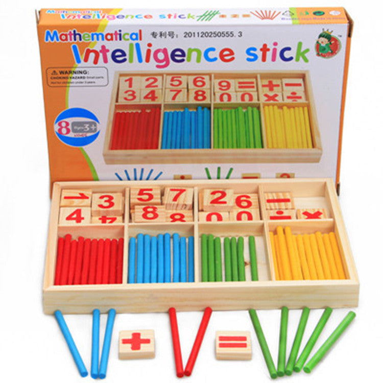 Children's Counting Stick Kindergarten Montessori Mathematics Teaching Tool Baby Early Education Digital Stick Toy