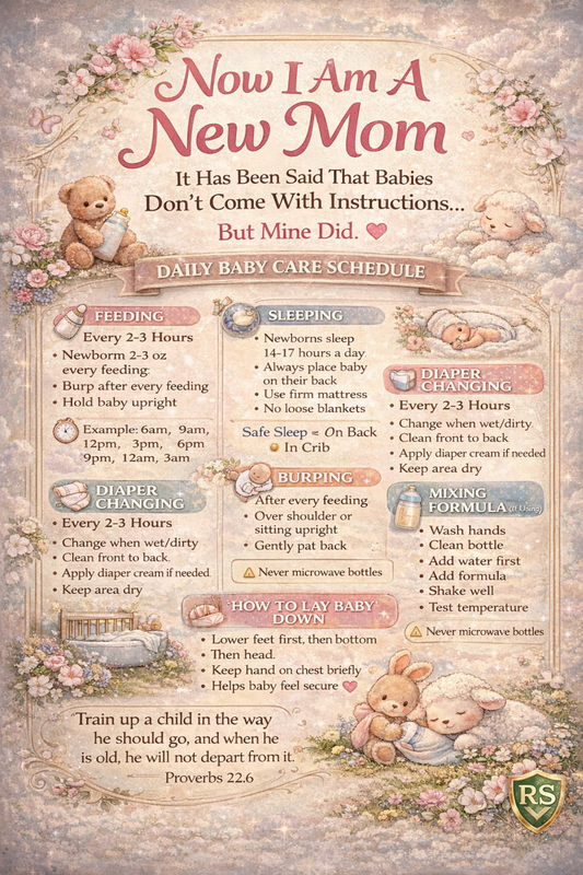 Now I Am A New Mom – Inspirational Digital Print