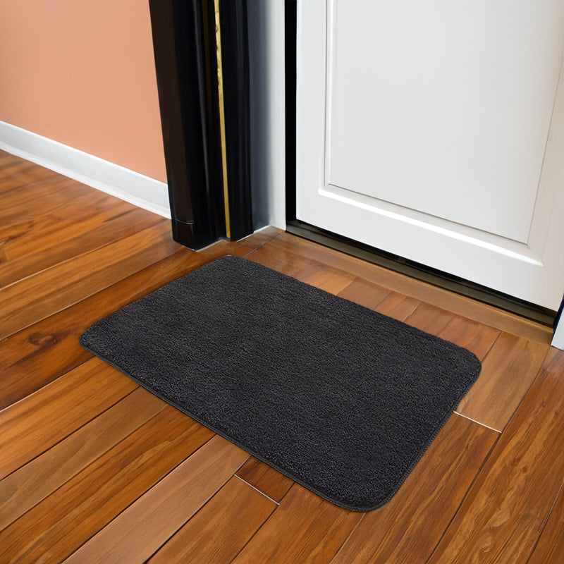 Non-Slip Rubber Mat for Bathroom and Entry Door - Household Floor Mat & Business Dust Mat, Effective Dirt Prevention