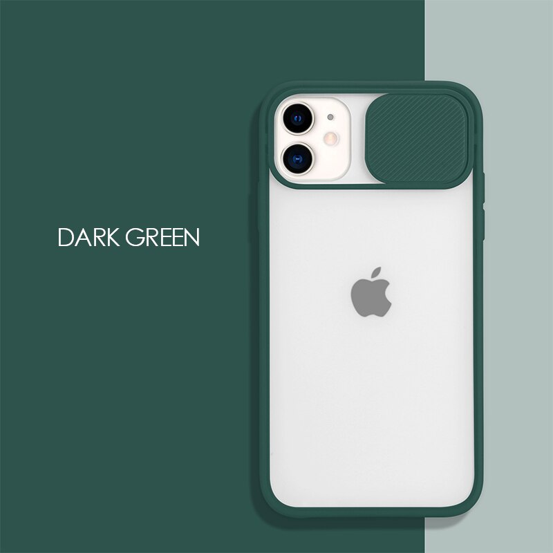 For iPhone 11 Pro Max Sliding Cover Protection Lens Transparent Phone Case For iPhone SE (2020) XR XS MAX 6 6S 7 8 Plus Case