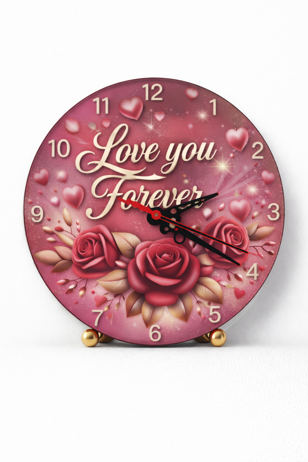 Inspirational Faith Wall Clock – Custom 7.5” Round Glass Clock