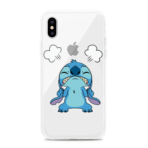 Funny Cartoon Anime Disneys Stitch simple Transparent Cover Case For iphone 8 7 6 6s Plus X XR Xs Max Soft Phone Back Shell