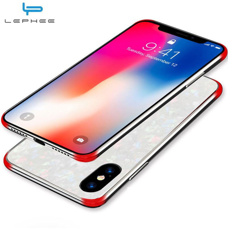 For iPhone 7 Case For iPhone X Case For iPhone XS Max XR 10 6 6s 8 Plus Luxury Conch Shell Shockproof Tempered Glass Phone Case