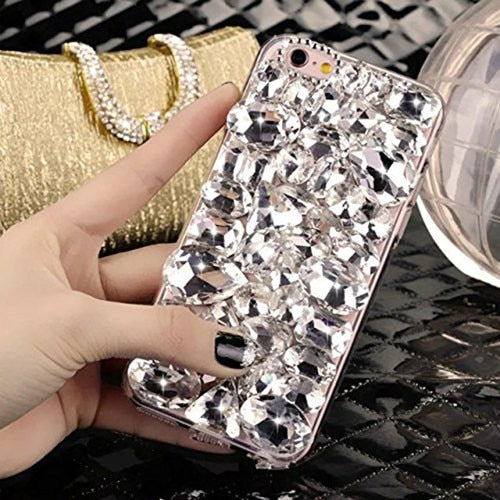 Rhinestone Crystal Diamond Fox and Crown Soft Back Phone Case Cover For iPhone Xs Max 7 8 Plus 6 6s Plus 5 5S SE