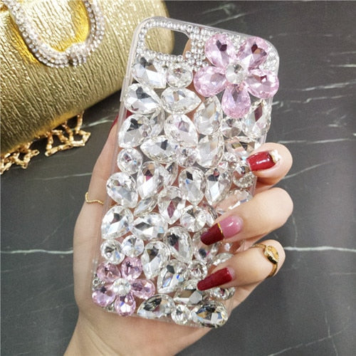 Rhinestone Crystal Diamond Fox and Crown Soft Back Phone Case Cover For iPhone Xs Max 7 8 Plus 6 6s Plus 5 5S SE