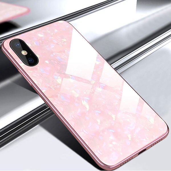 For iPhone 7 Case For iPhone X Case For iPhone XS Max XR 10 6 6s 8 Plus Luxury Conch Shell Shockproof Tempered Glass Phone Case