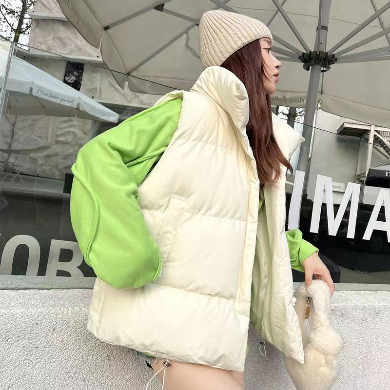 Autumn and winter short down cotton vest women's versatile jacket trend