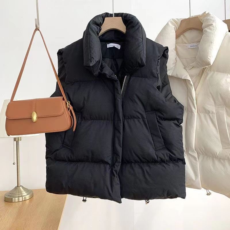 Autumn and winter short down cotton vest women's versatile jacket trend