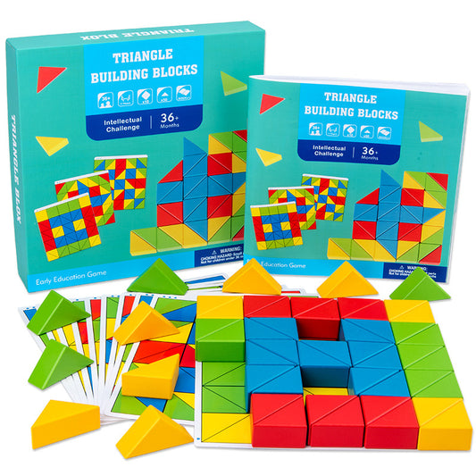 Children's puzzle, parent-child interaction, focus training, creative intelligence, triangle puzzle, building blocks, logical thinking toys