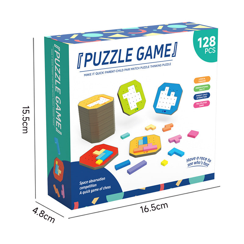 Intelligence Puzzle Game Colorful Block Thinking Puzzle Tetris Puzzle Parent Child Double Battle Focus