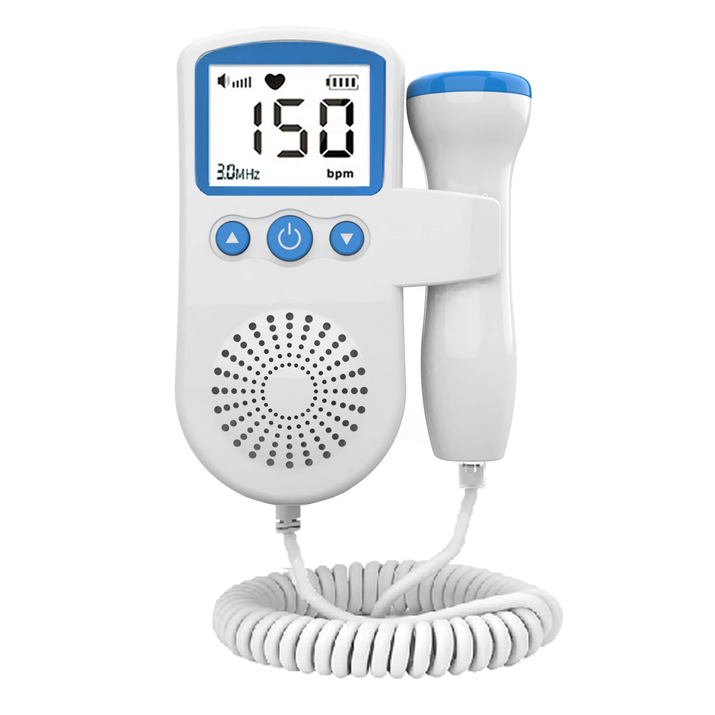 Fetal Heart Monitor Handheld Home Fetal Sound Monitor for Detecting Baby Fetal Movement and Heart Rate Auscultatory Device