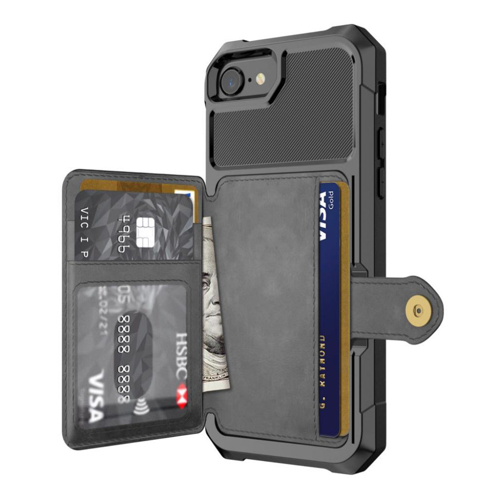 PU Leather Wallet Car magnetic Case for iPhone X XS XR XS Max 6 6S 7 8 Plus Card Holder Wallet Flip Cover