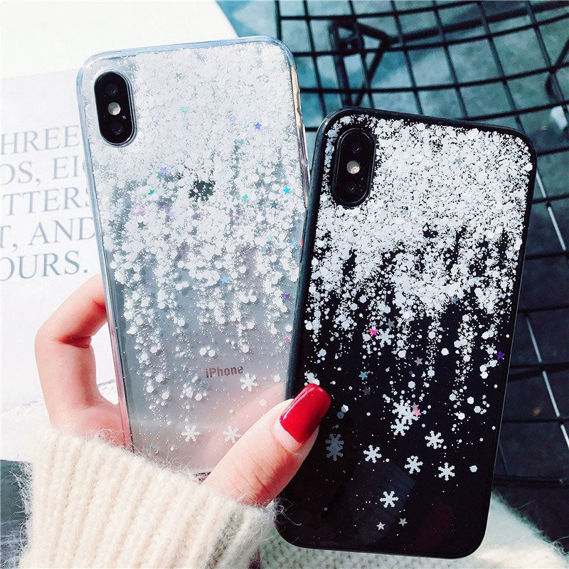 Snow Flower Soft Silicone Case For iPhone X XR Xs Max Stars Girl Cases Cover For iPhone 7 8 6 6s Plus