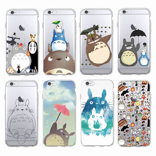 Cute Totoro Spirited Away Ghibli Miyazaki Anime Kaonashi Soft Clear Phone Case For iPhone 7 7Plus 6 6S 5 5S SE XS Max SAMSUNG