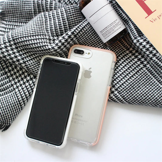 Anti-knock Shockproof Case for iphone X XR XS XS Max Transparent soft TPU case for iphone 7 8 7plus Protective shell