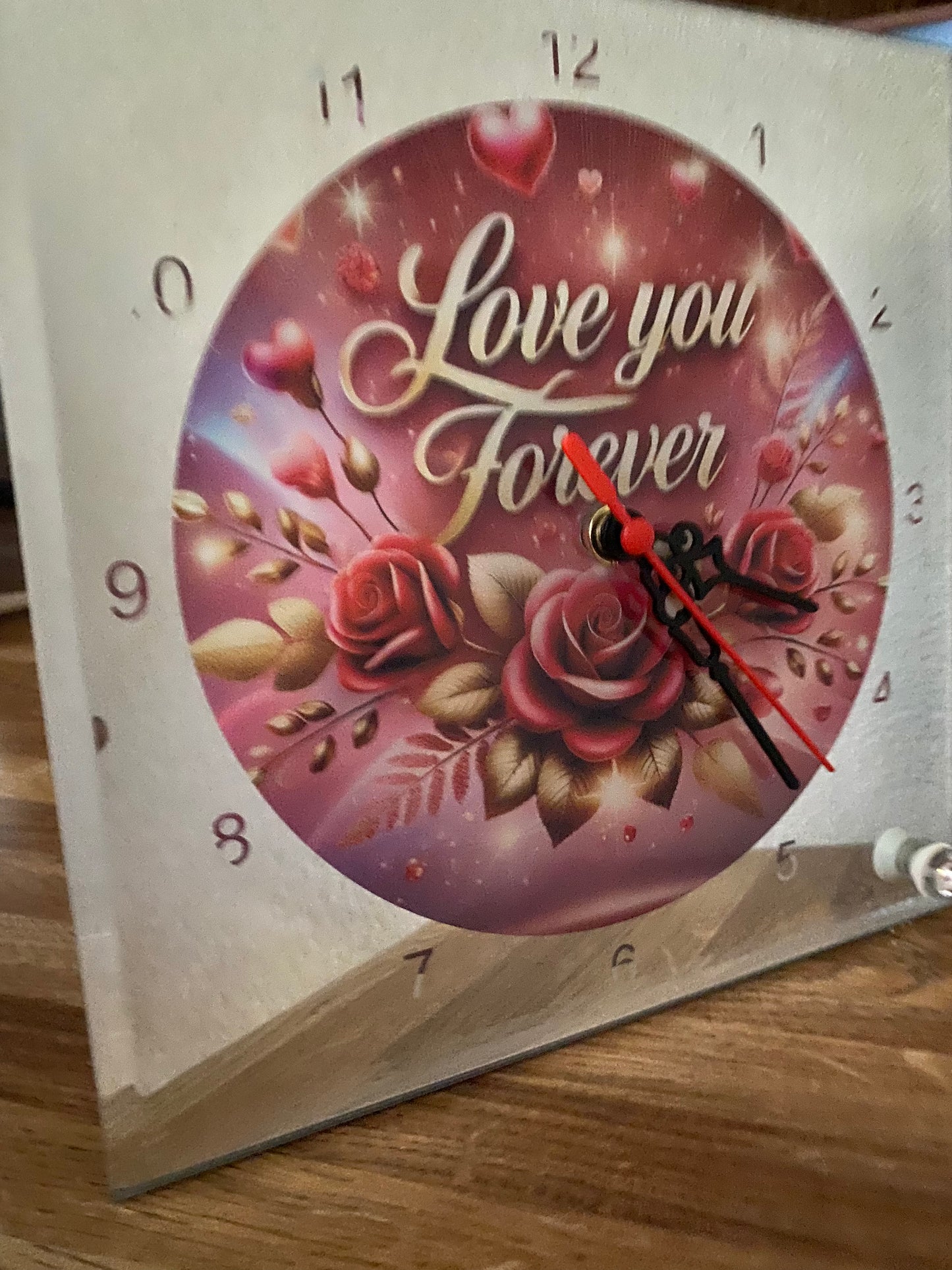 Inspirational Faith Wall Clock – Custom 7.5” Round Glass Clock