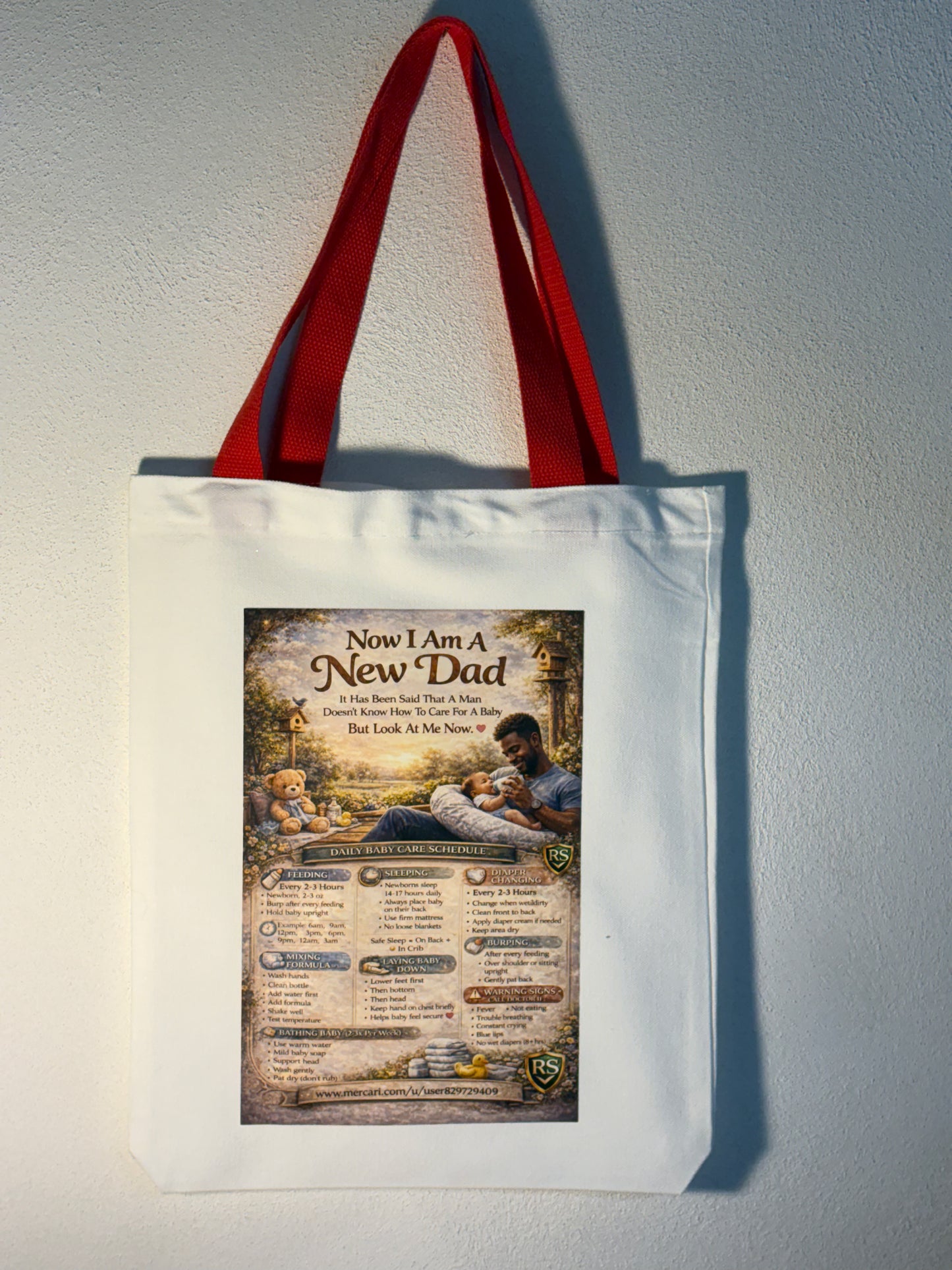“Gift-Ready New Parent Support Tote – Encouragement & Care Guide Included”