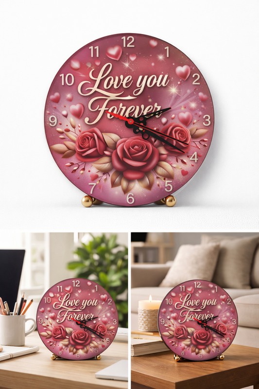 Inspirational Faith Wall Clock – Custom 7.5” Round Glass Clock