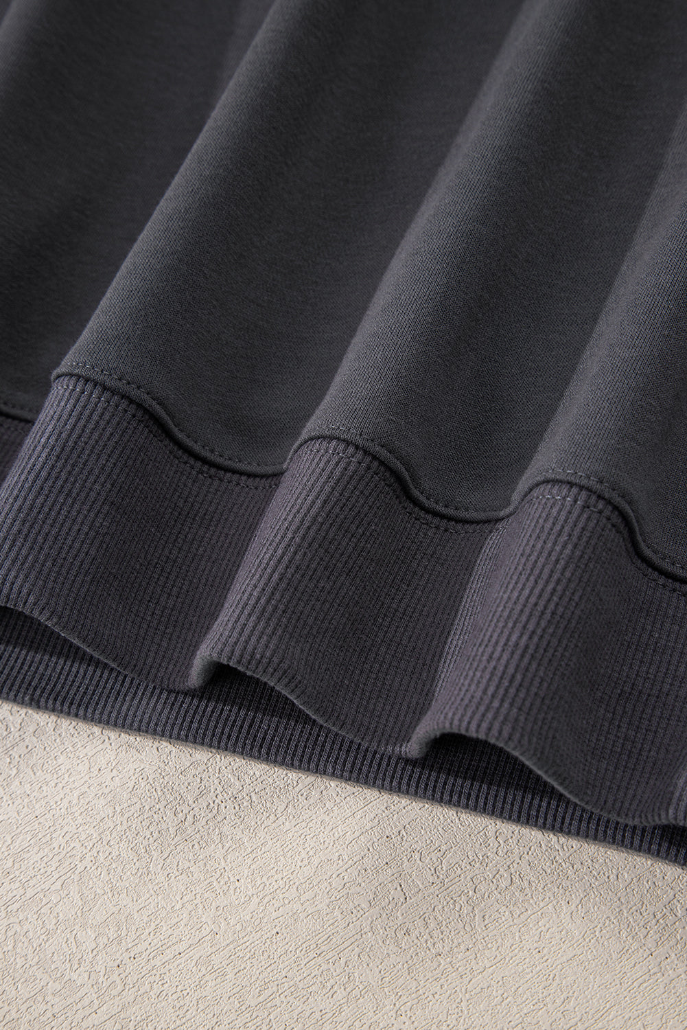 Coffee Varsity Striped Detail Drop Shoulder Oversized Sweatshirt